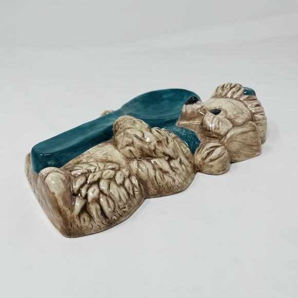 Vintage Anthropomorphic Spoon Rest Poodle Face Kitsch Hobbyist Handpainted 70s - Picture 3 of 7